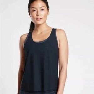 ATHLETA ULTIMATE 2-IN-1 SUPPORT TOP A-C, SIZE SMALL (S), NAVY BLUE